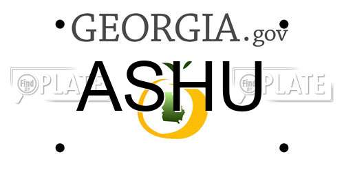 ASHU Georgia License Plate