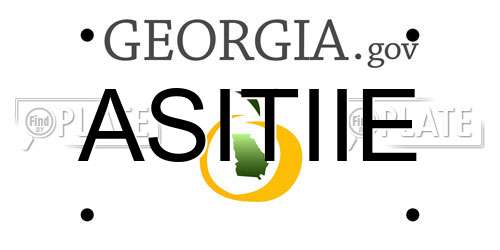 ASITIIE Georgia License Plate