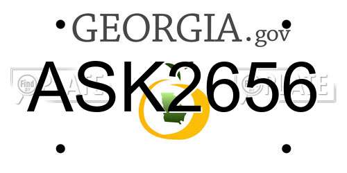 ASK2656 Georgia License Plate