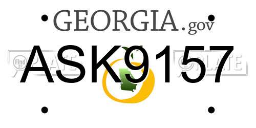ASK9157 Georgia License Plate