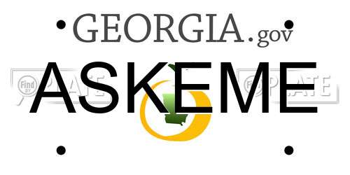 ASKEME Georgia License Plate