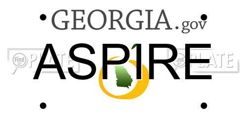 ASPIRE Georgia License Plate