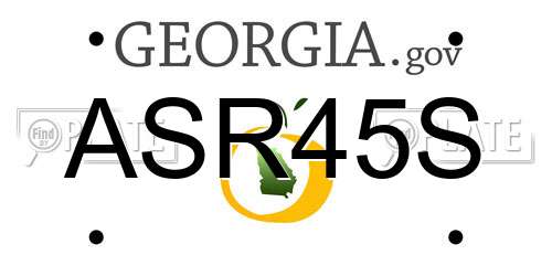 ASR45S Georgia License Plate