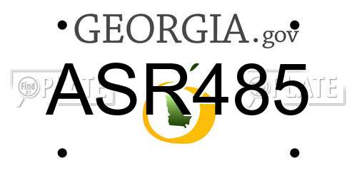 ASR485 Georgia License Plate