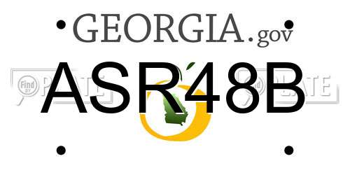 ASR48B Georgia License Plate