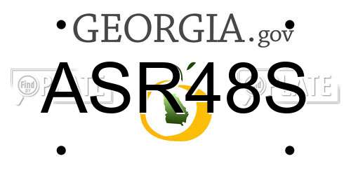 ASR48S Georgia License Plate