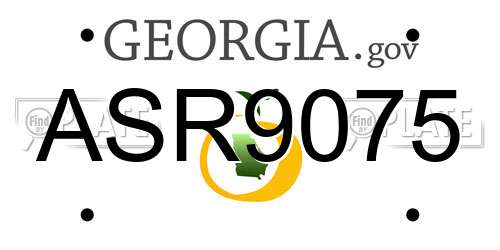 ASR9075 Georgia License Plate