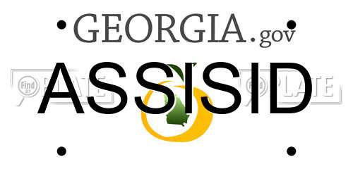 ASSISID Georgia License Plate