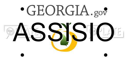 ASSISIO Georgia License Plate