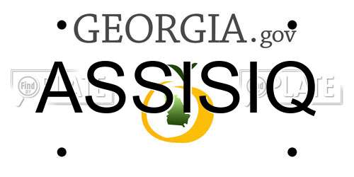 ASSISIQ Georgia License Plate