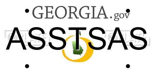 ASSTSAS Georgia License Plate