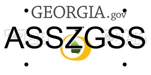 ASSZGSS Georgia License Plate