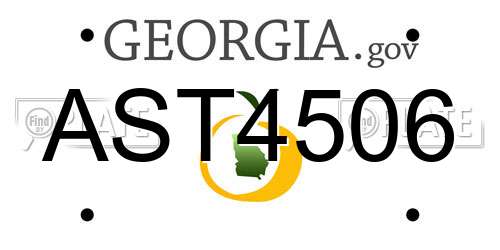 AST4506 Georgia License Plate