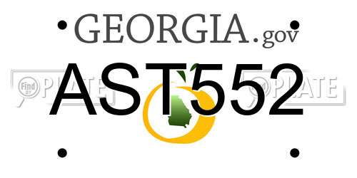 AST552 Georgia License Plate