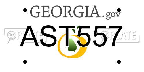 AST557 Georgia License Plate