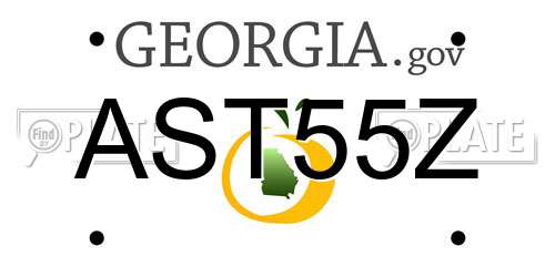 AST55Z Georgia License Plate