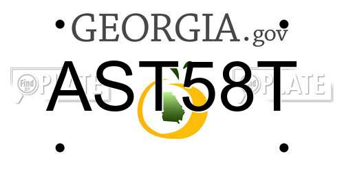 AST58T Georgia License Plate