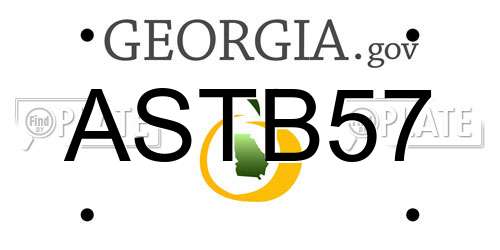 ASTB57 Georgia License Plate