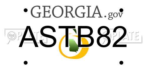 ASTB82 Georgia License Plate
