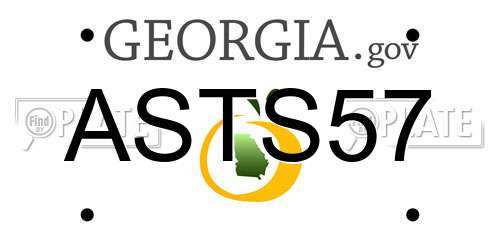 ASTS57 Georgia License Plate