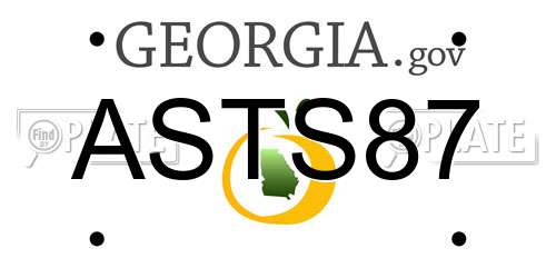 ASTS87 Georgia License Plate