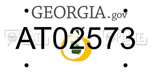 AT02573 Georgia License Plate