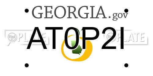 AT0P2I Georgia License Plate