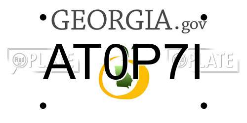 AT0P7I Georgia License Plate