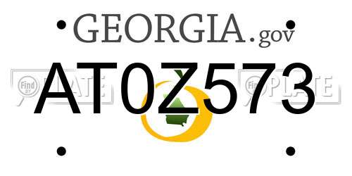 AT0Z573 Georgia License Plate