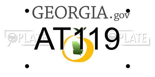 AT119 Georgia License Plate
