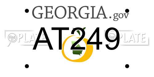 AT249 Georgia License Plate