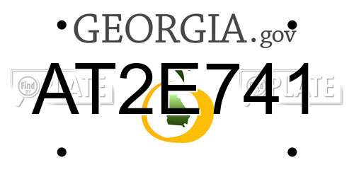 AT2E741 Georgia License Plate