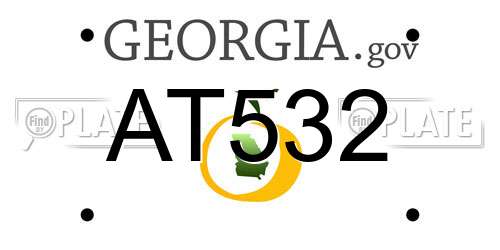 AT532 Georgia License Plate