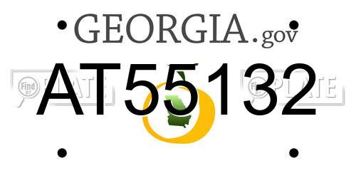 AT55132 Georgia License Plate