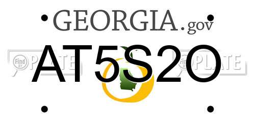 AT5S2O Georgia License Plate