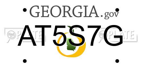AT5S7G Georgia License Plate