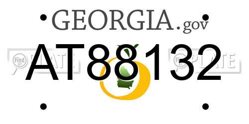 AT88132 Georgia License Plate