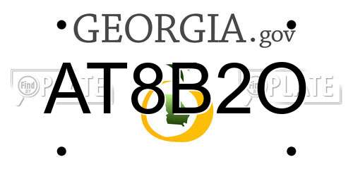 AT8B2O Georgia License Plate
