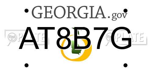 AT8B7G Georgia License Plate