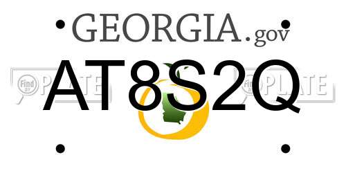 AT8S2Q Georgia License Plate