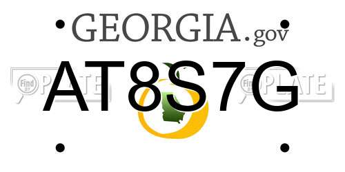 AT8S7G Georgia License Plate