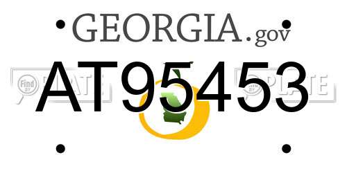 AT95453 Georgia License Plate