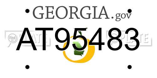 AT95483 Georgia License Plate