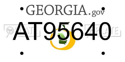 AT95640 Georgia License Plate