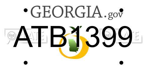 ATB1399 Georgia License Plate