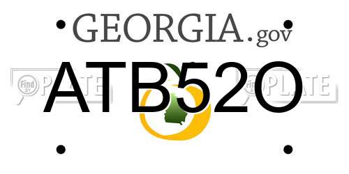 ATB52O Georgia License Plate