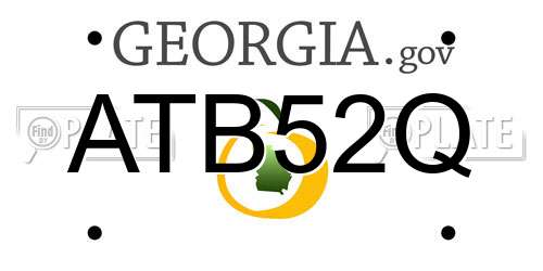 ATB52Q Georgia License Plate