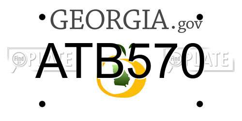 ATB570 Georgia License Plate