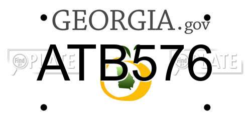 ATB576 Georgia License Plate