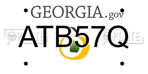 ATB57Q Georgia License Plate